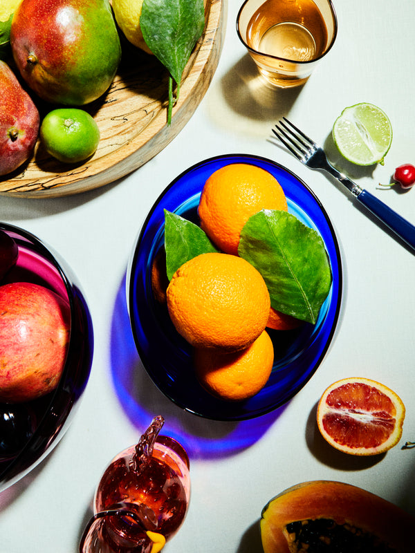 Stewart Hearn - Oval Encalmo Hand-Blown Glass Small Bowl -  - ABASK