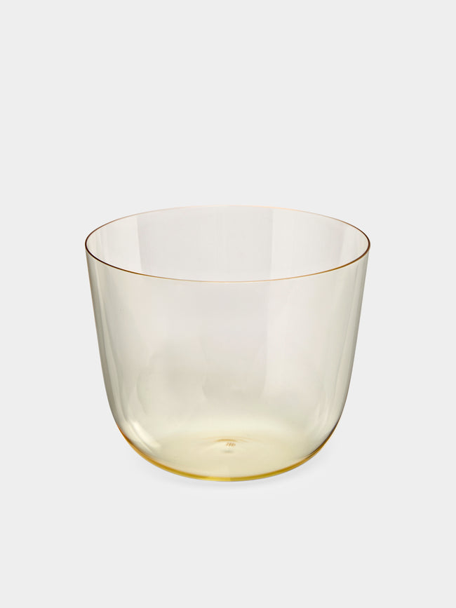 Lobmeyr - Alpha Hand-Blown Crystal Water Tumbler (Set of 2) - Yellow - ABASK- 