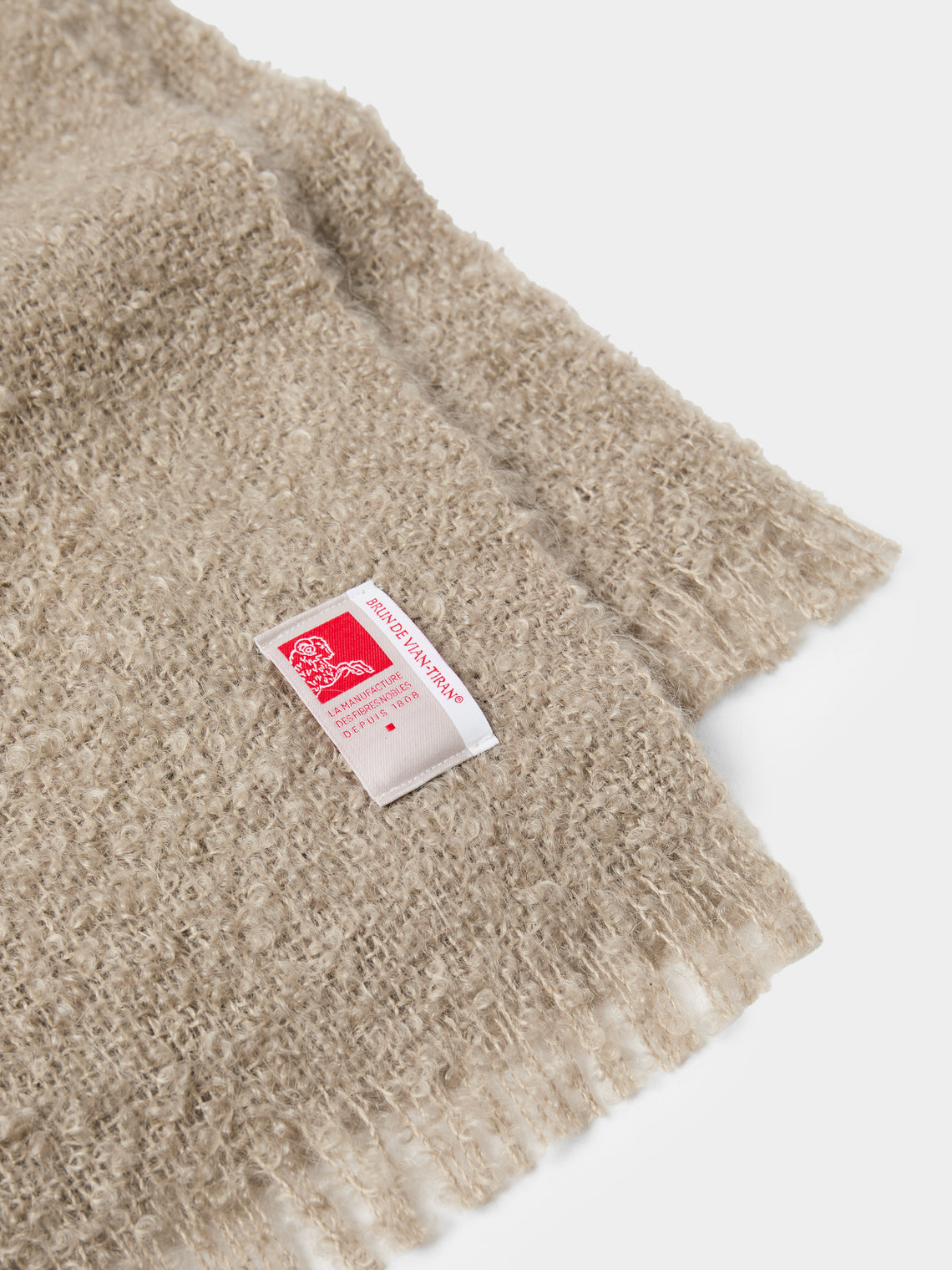 Brun de Vian-Tiran - Cirrus Handwoven Mohair Throw (71in/1.8m) - Green - ABASK
