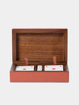 Giobagnara - Leather Royal Dice and Playing Cards Set - Red - ABASK - 