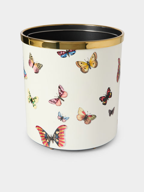 Fornasetti - Farfalle Iron Wastepaper Bin - Multiple - ABASK - 