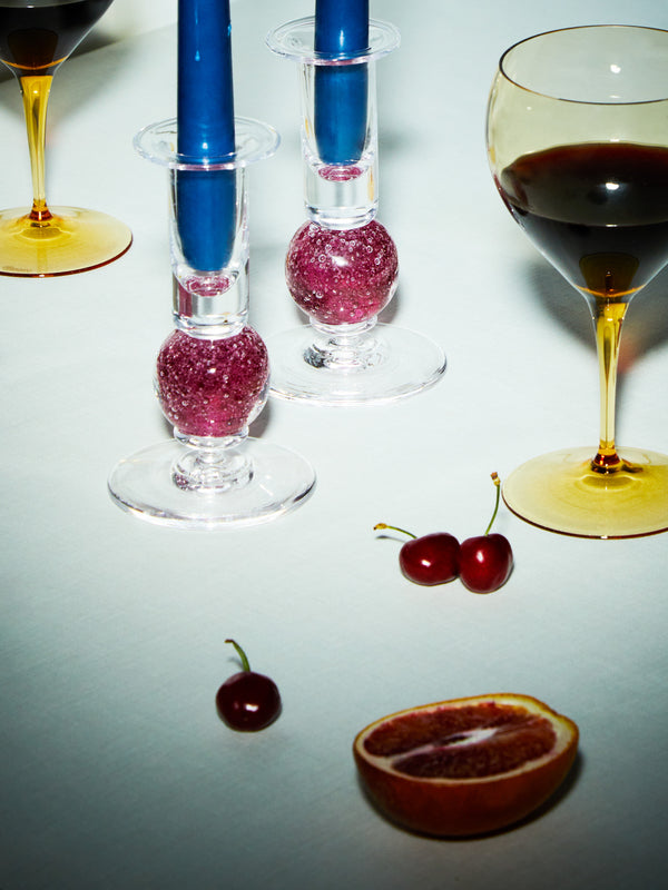 Stewart Hearn - Stellar Hand-Blown Glass Candlesticks (Set of 2) -  - ABASK