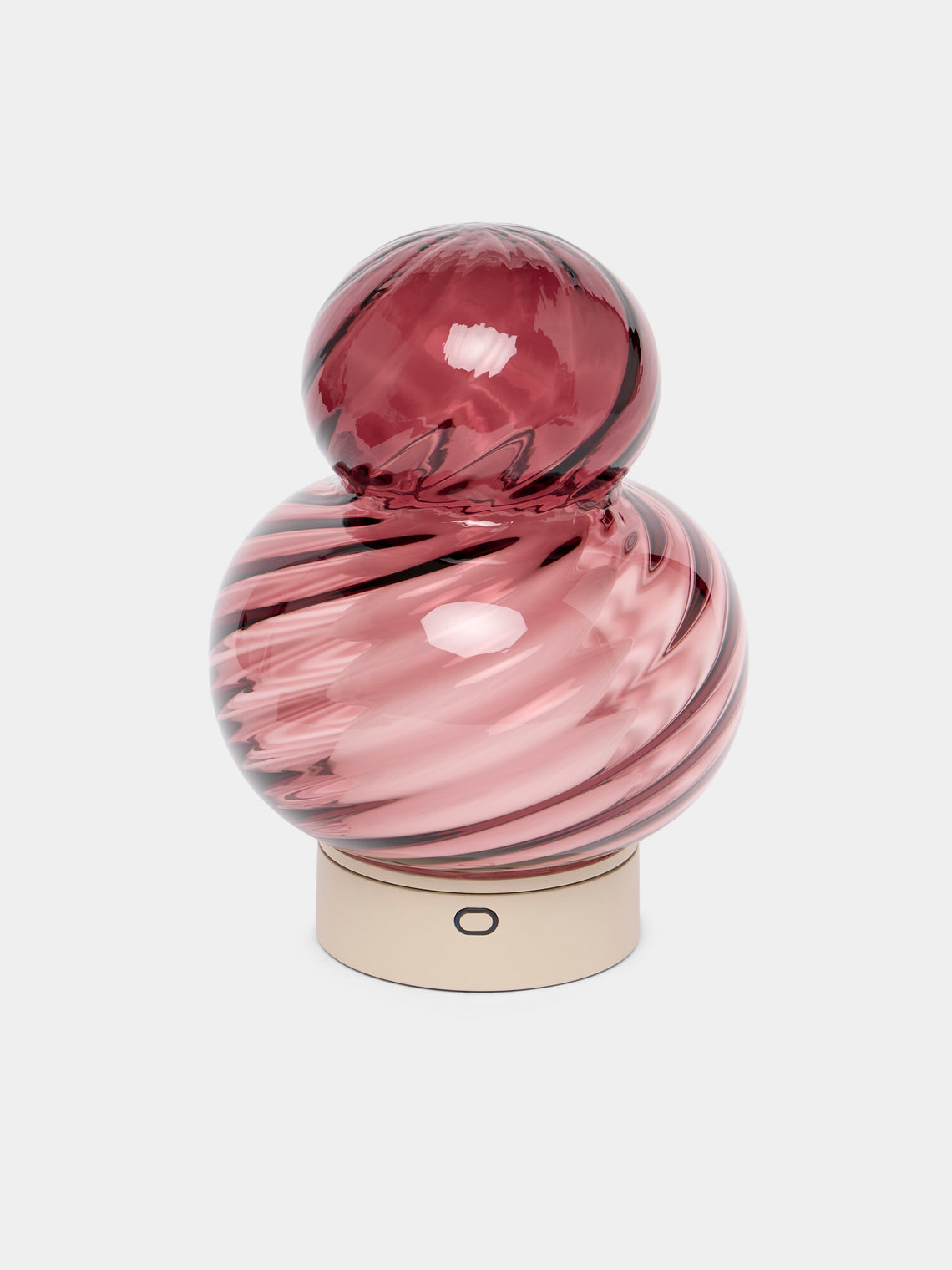 NasonMoretti - Bibendum Hand-Blown Murano Glass Portable Table Light - Pink - ABASK - 