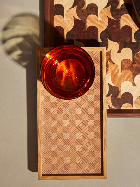 Mori Kougei - Japanese Cedar Tray (8in/21cm) - Brown - ABASK