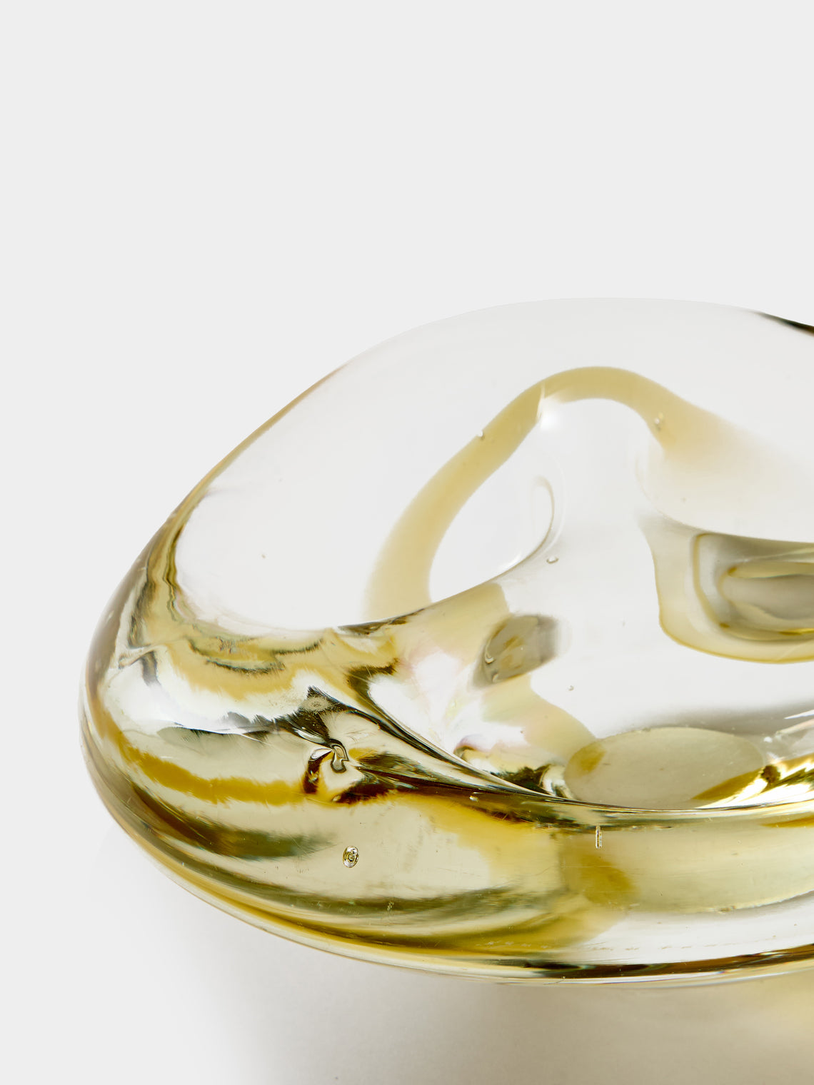 Antique and Vintage - Mid-Century Murano Glass Triple Ashtray - Clear - ABASK