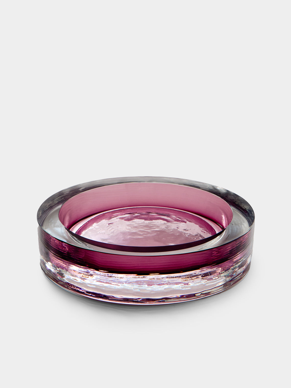 Antique and Vintage - 1960s Barbini Murano Glass Bowl - Purple - ABASK - 