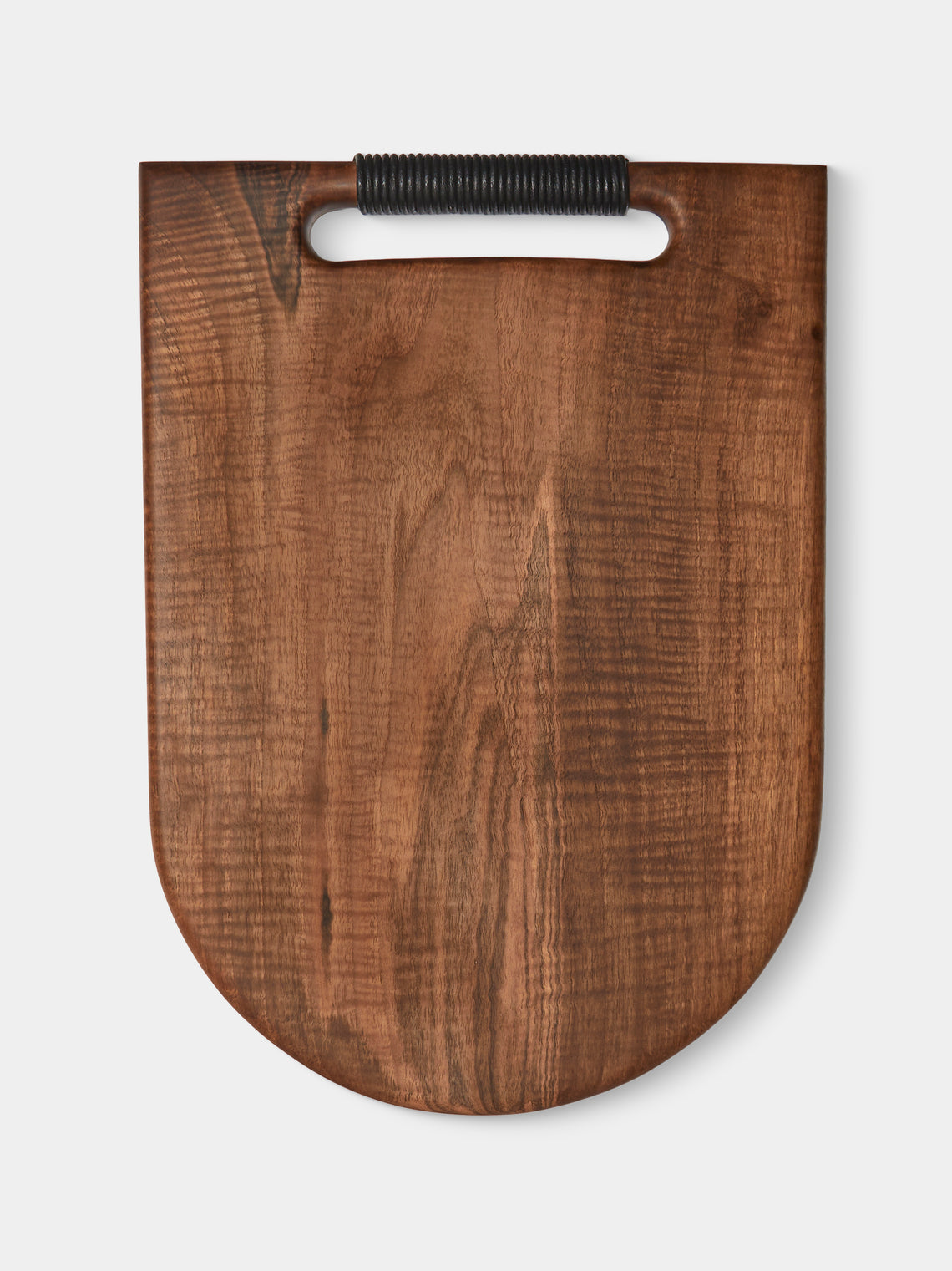 Lucas Castex - Hand-Carved Wood Serving Board with Leather Handles - Brown - ABASK