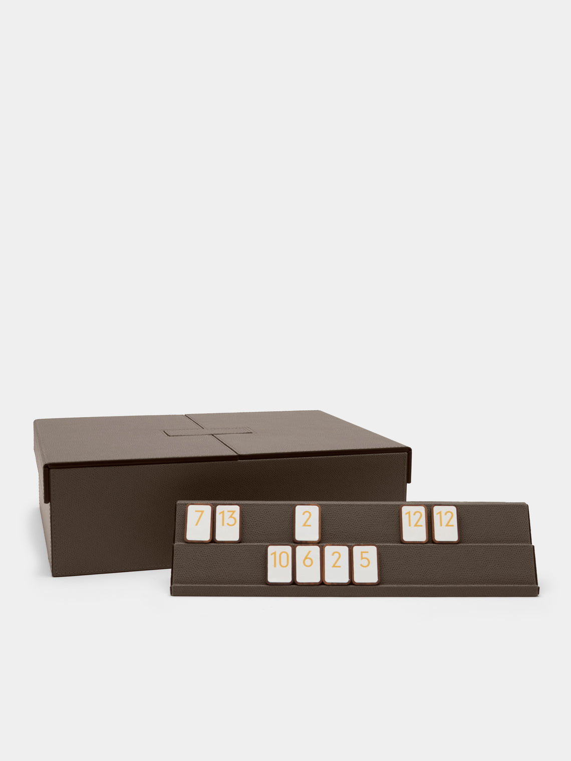 Giobagnara - Leather Rummikub Set - Gray - ABASK - 