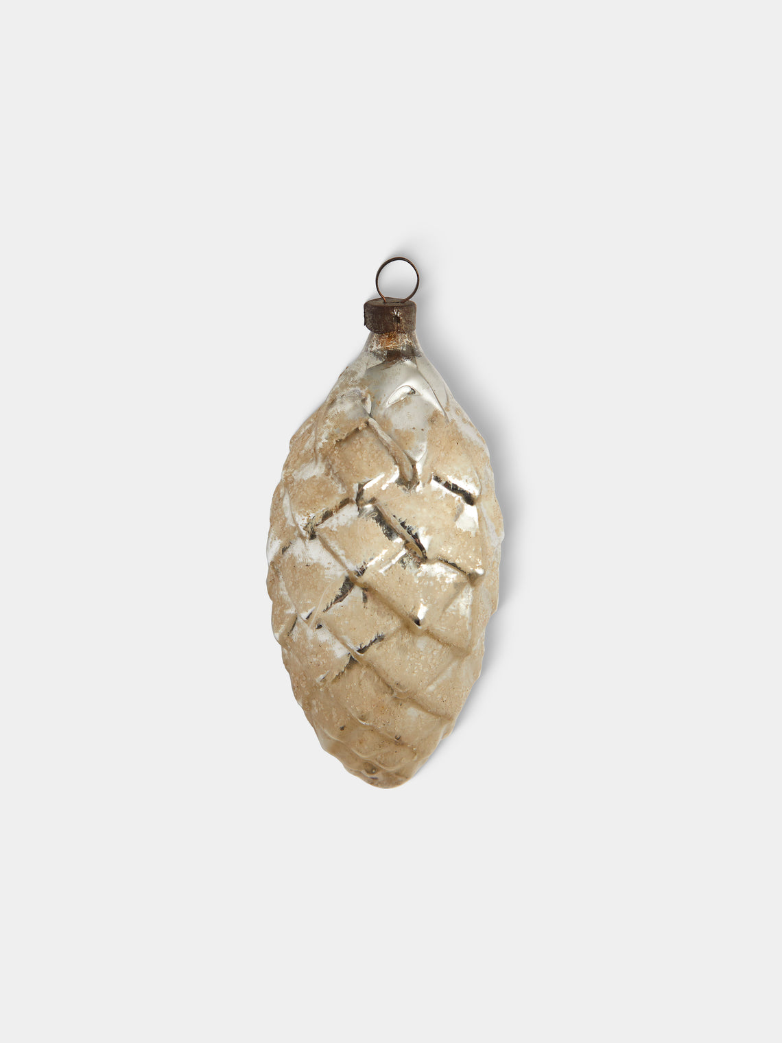 Antique and Vintage - Early-20th-Century Pinecones Glass Baubles (Set of 12) - Silver - ABASK