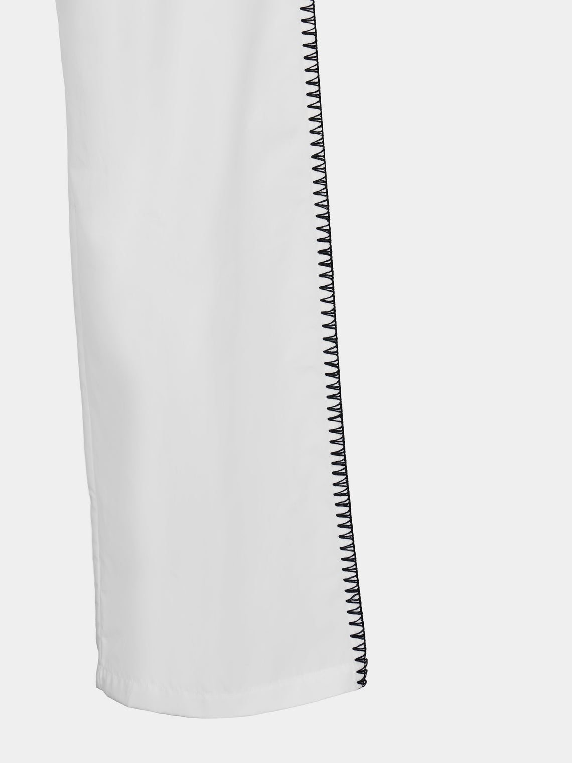 Sebline - Hand-Embroidered Cotton Pajama Trousers | Size: M/L - White - ABASK