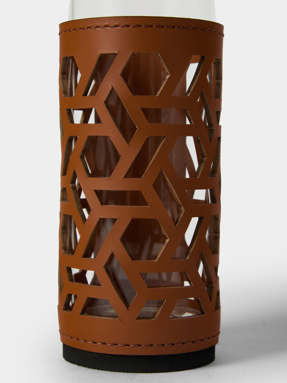 RUDI - Zenit Leather and Glass Vinegar Holder - Brown - ABASK