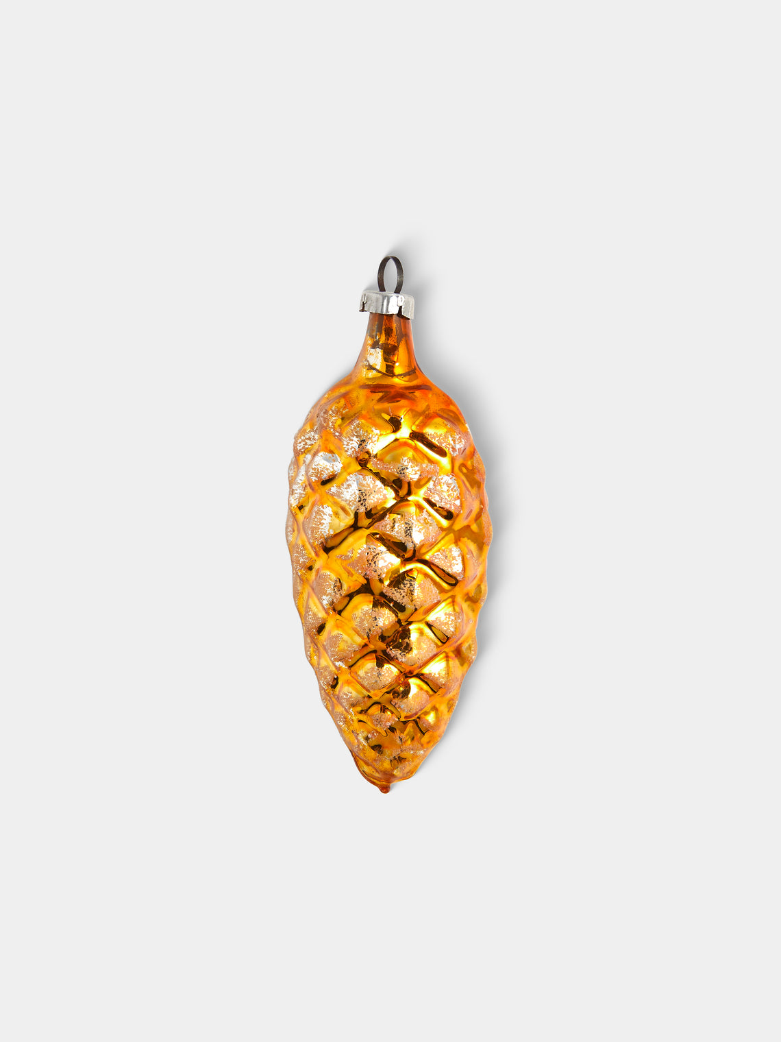 Antique and Vintage - Early-20th-Century Pinecones Glass Baubles (Set of 9) - Yellow - ABASK