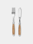 Eichenlaub - Light Oak Old German Fish Cutlery (Set of 2) - Natural - ABASK - 