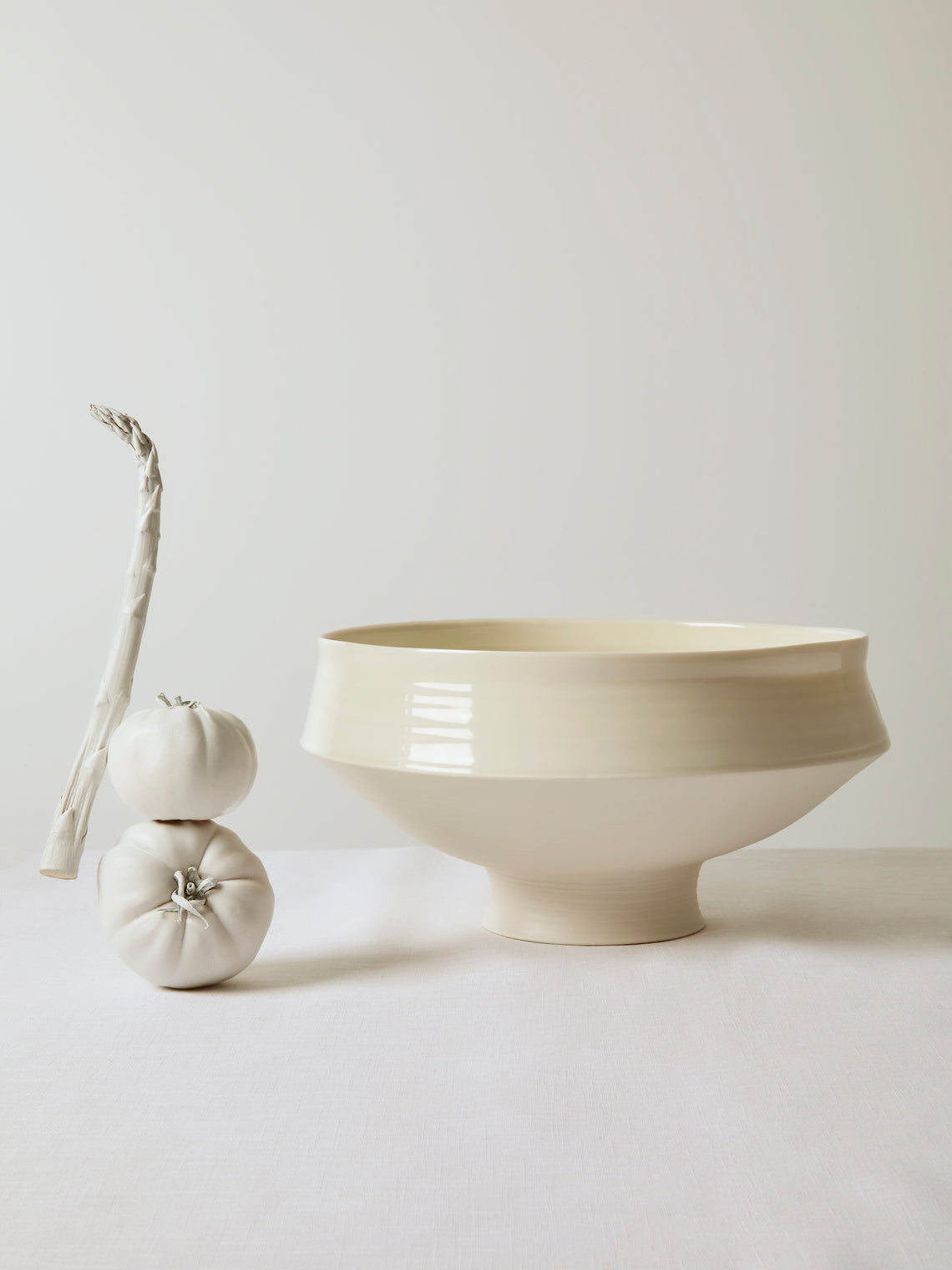 Johanne Coker - No. 3 Hand-Thrown Porcelain Bowl - White - ABASK