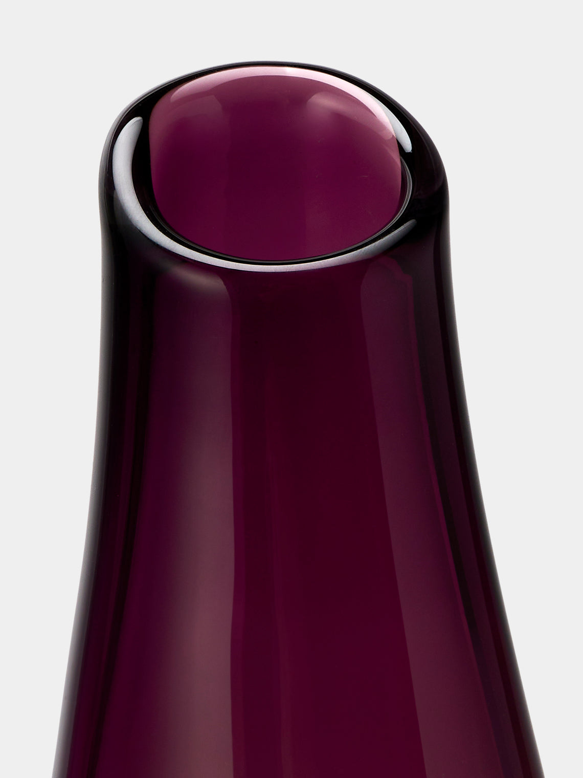 Michele Oberdieck - Cigarillo Hand-Blown Glass Vase (17.5in/44cm) - Purple - ABASK