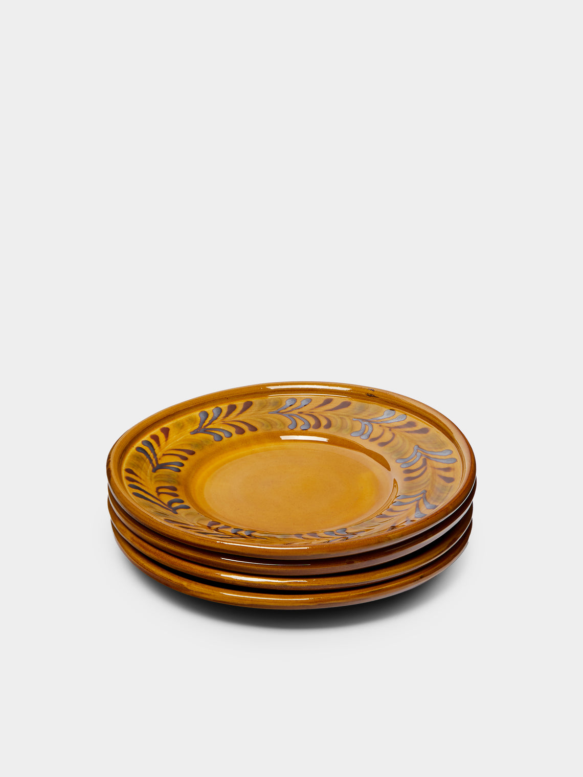 Poterie de Cliousclat - Hand-Painted Slipware Side Plates (Set of 4) -  - ABASK