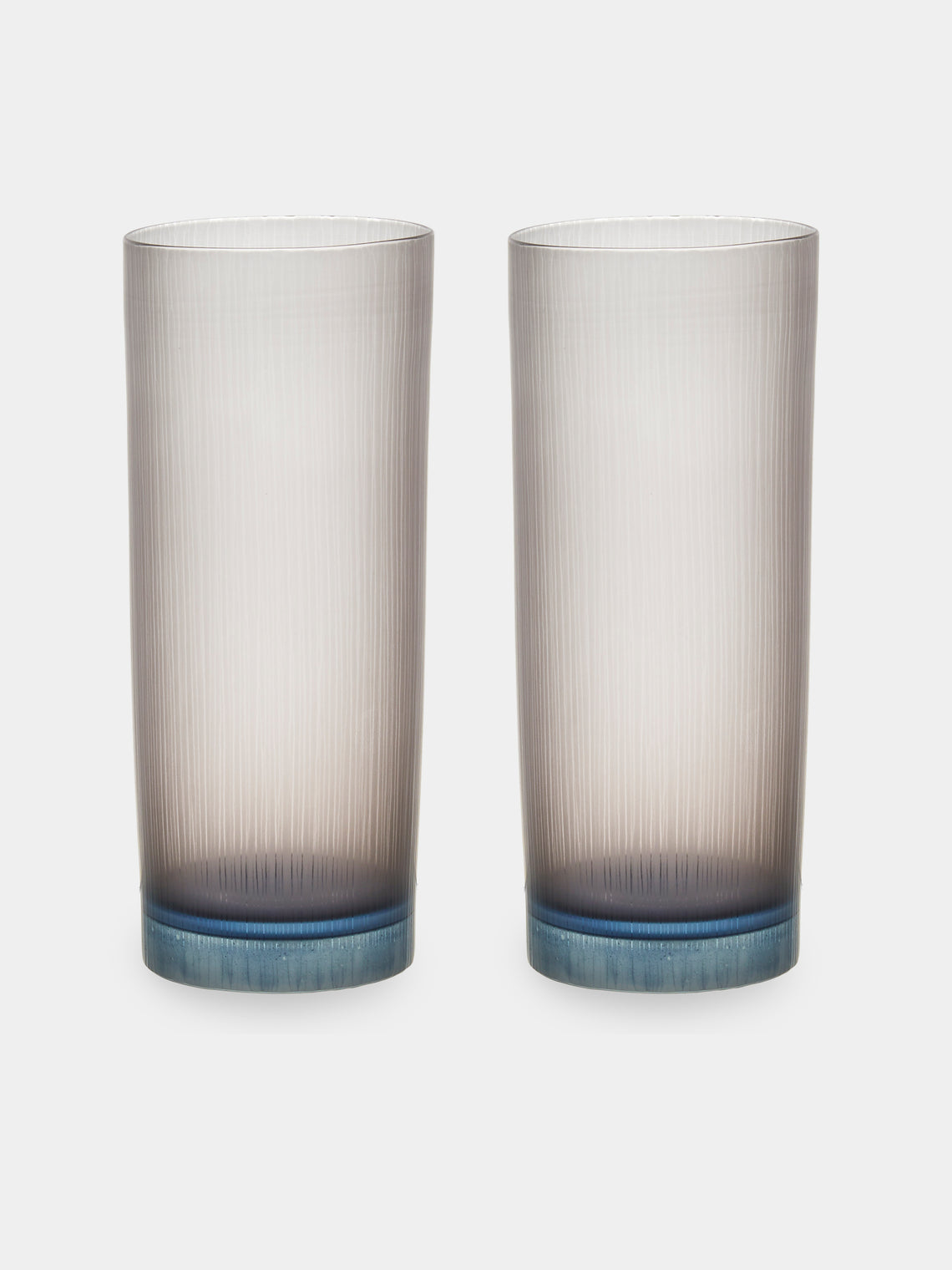 Takeyoshi Mitsui - Silence Hand-Blown Glass Highballs (Set of 2) - Gray - ABASK 