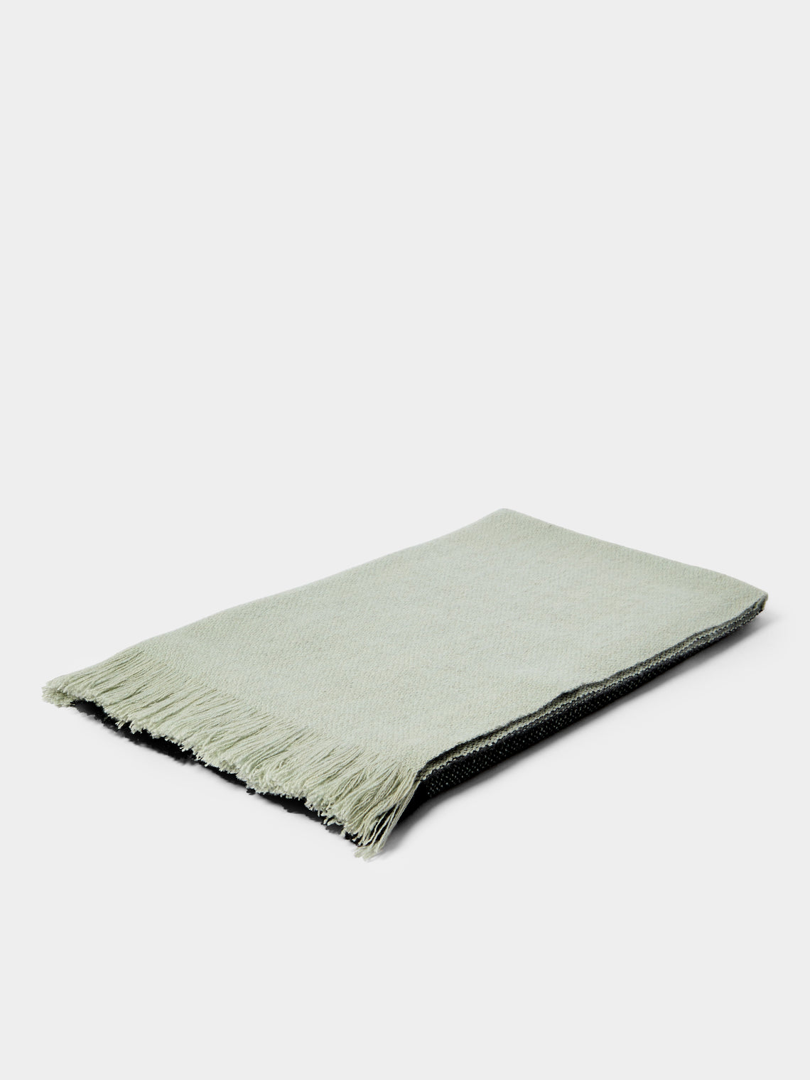 Otherways - Vichy Plaid Handwoven Yak Blanket (79in/2m) - Black - ABASK