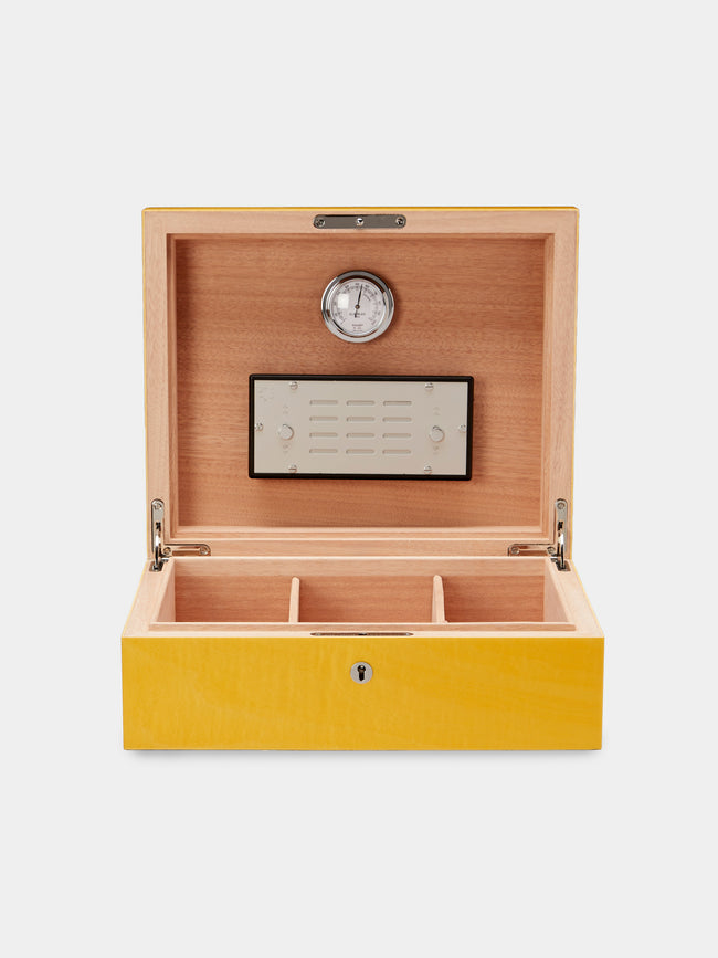 Elie Bleu - Fruit Sycamore Humidor Case (75 Cigars) - Yellow - ABASK - 
