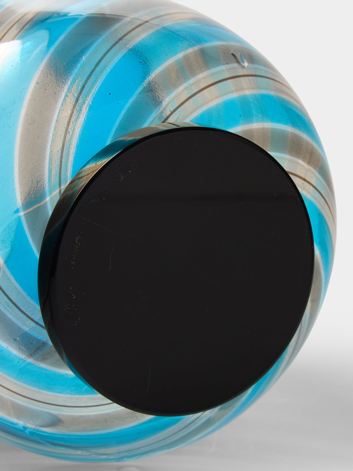 Antique and Vintage - 1988 Murano Glass Vase (10in/26cm) - Blue - ABASK