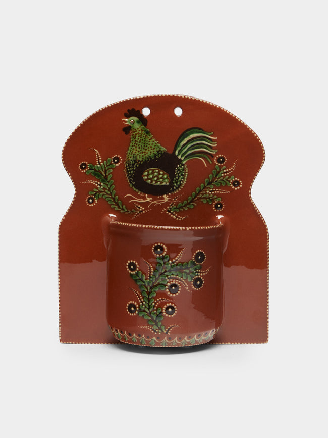 Poterie d’Évires - Flowers Hand-Painted Ceramic Single Utensil Holder -  - ABASK - 