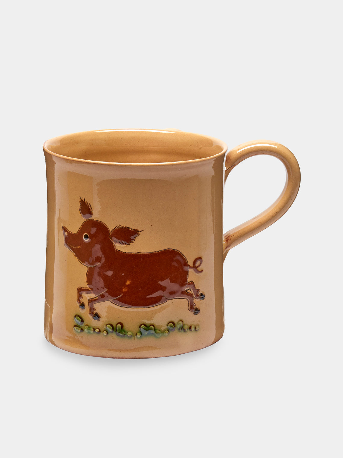 Poterie d’Évires - Animals Hand-Painted Ceramic Mugs (Set of 6) - Cream - ABASK