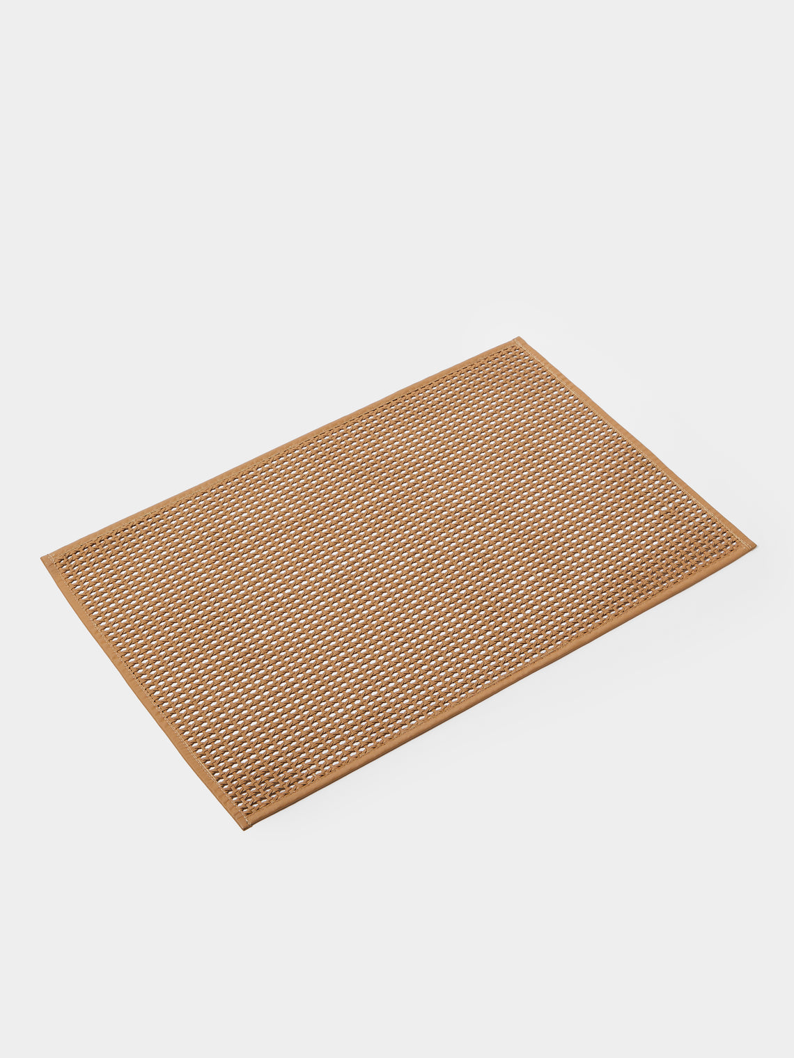 Pigment France - Pascale Plaited Leather Placemat - Brown - ABASK