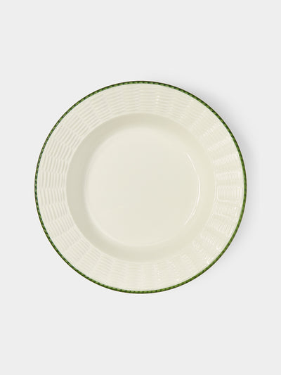 Este Ceramiche - Wicker Hand-Painted Ceramic Soup Plates (Set of 4) -  - ABASK - 