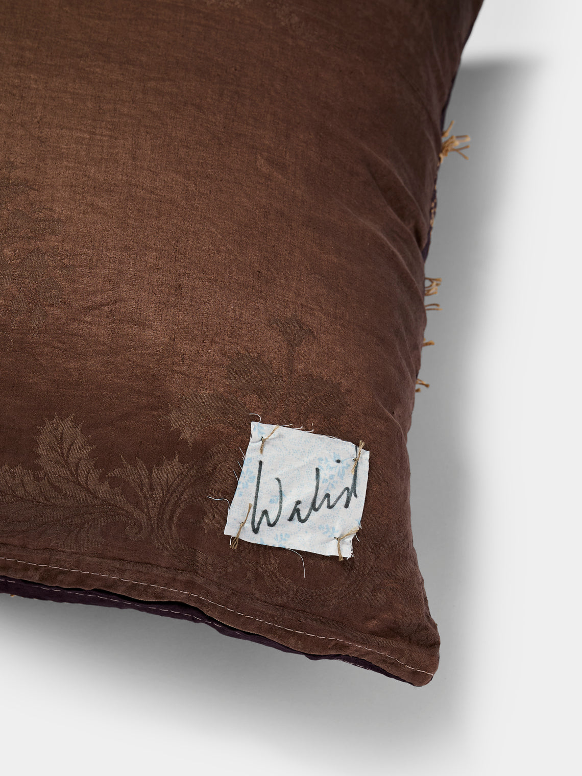 By Walid - 18th-Century French Tapestry Damask Pillow (29.5in/75cm) - Multiple - ABASK