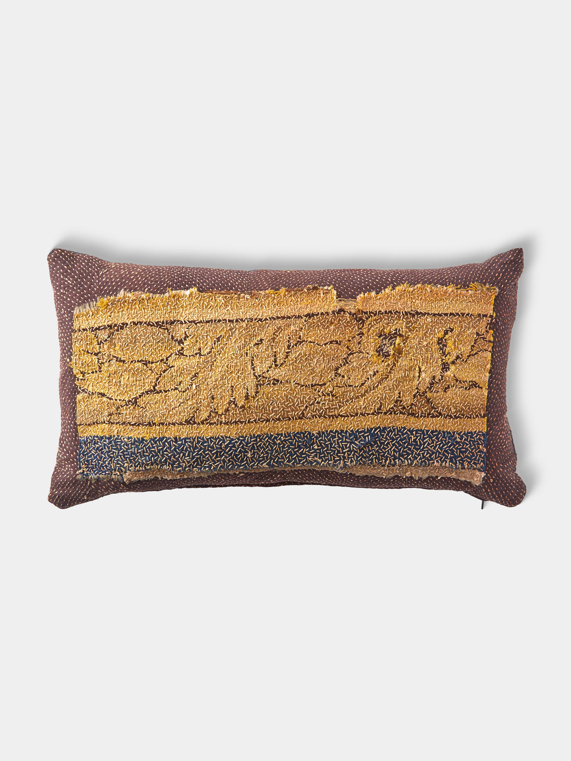 By Walid - 19th-Century French Napoleon III Aubosson Tapestry Wool and Hemp Cushion (25.5in/65cm) - Multiple - ABASK - 