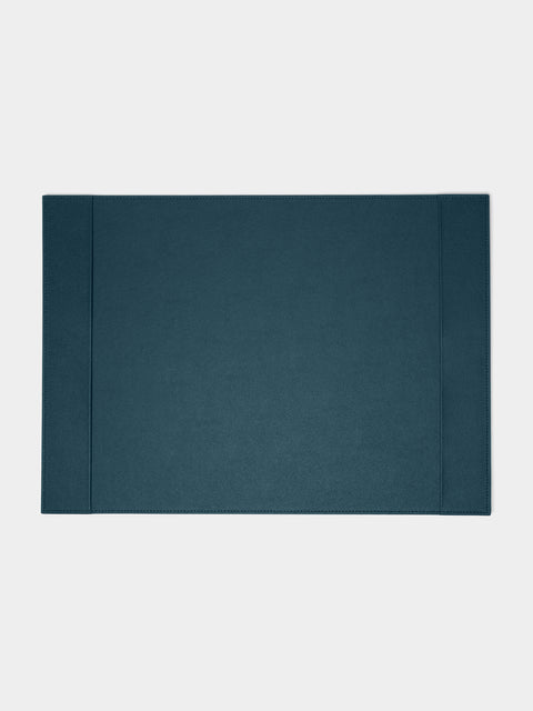 Giobagnara - Douglas Leather Desk Blotter - Blue - ABASK - 