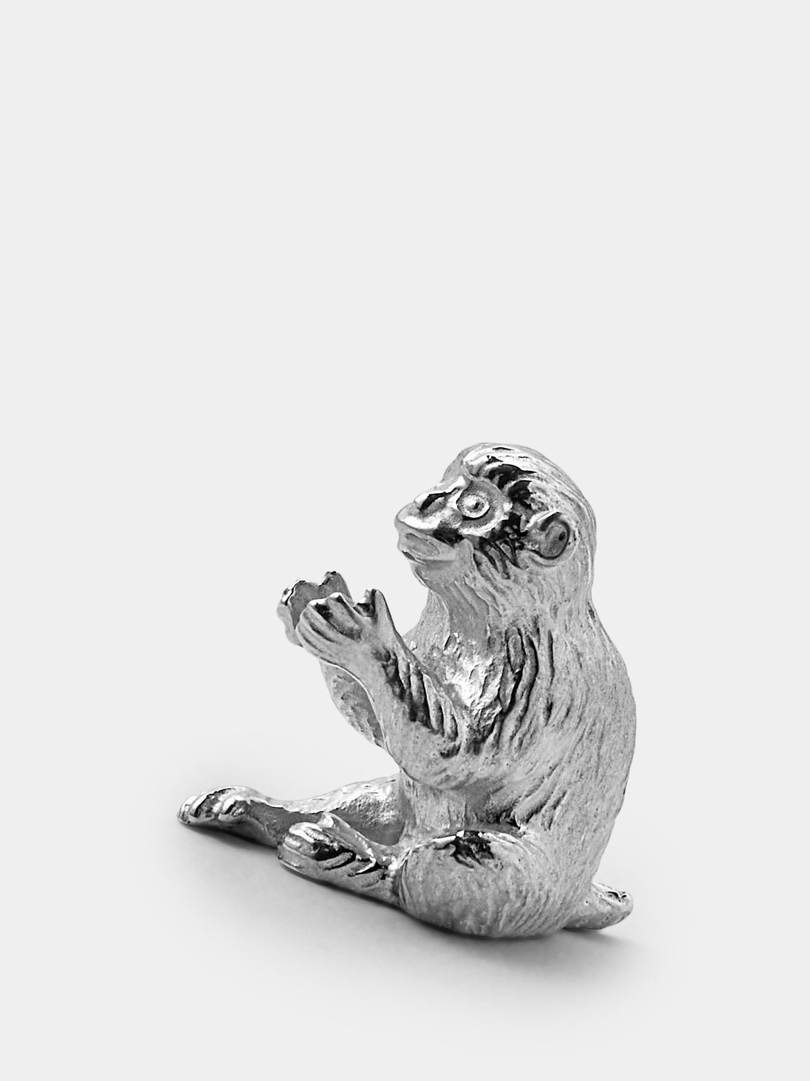 Seikado - Monkey Sterling Silver Incense Holder - Silver - ABASK