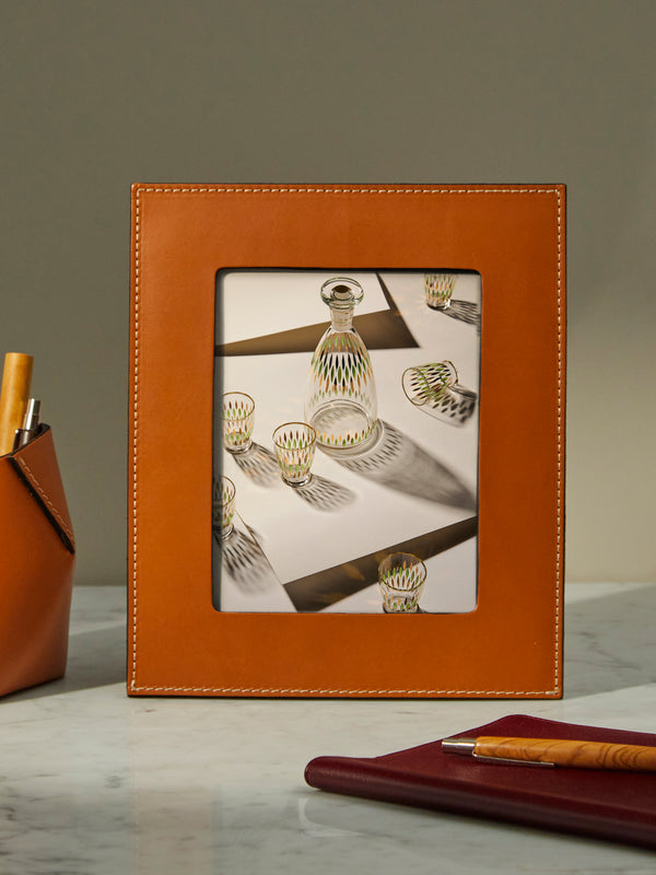 Oscar Maschera - Punti Leather Photo Frame -  - ABASK