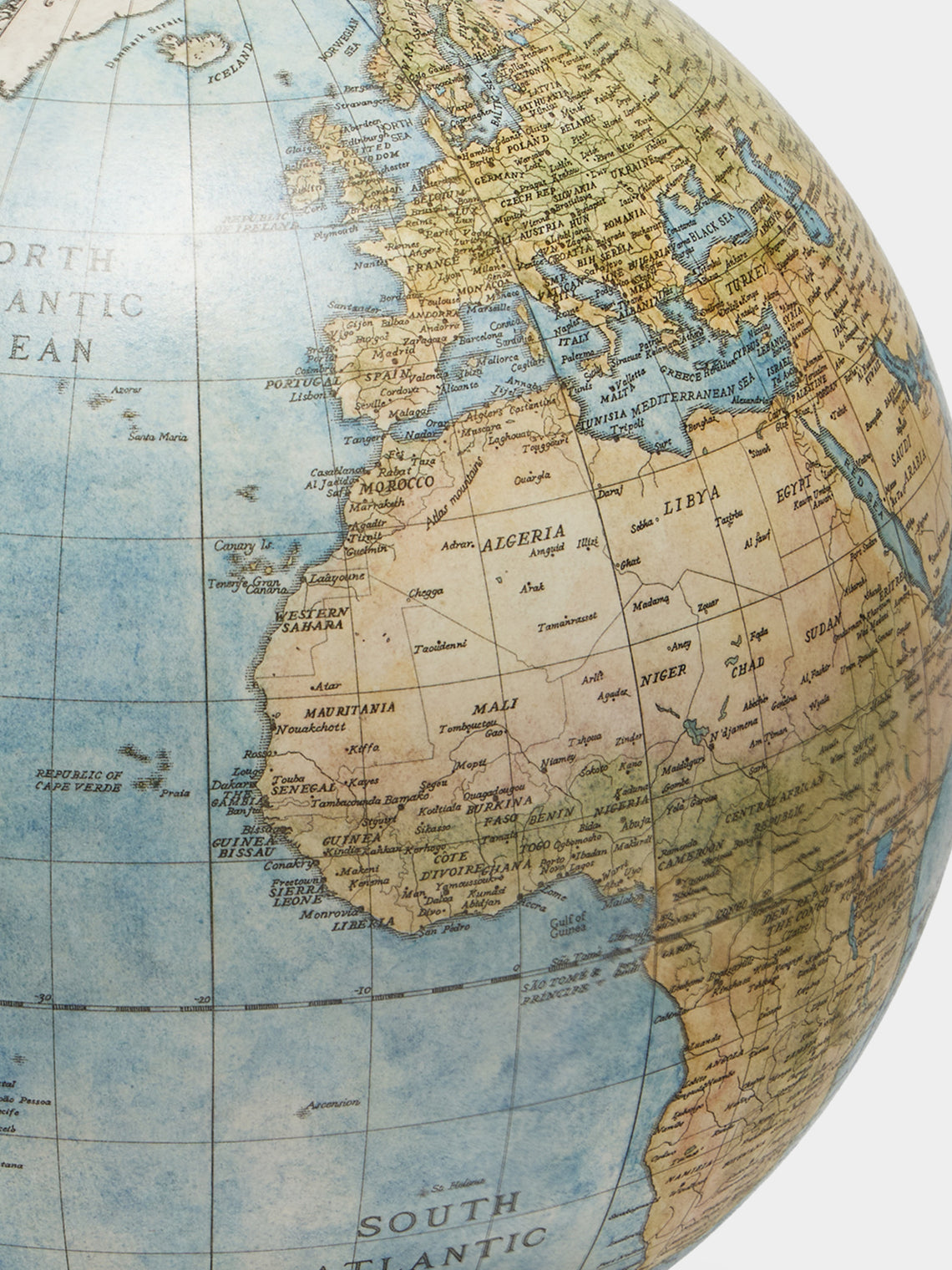 Leonardo Frigo - The Venier Hand-Printed Globe (13.5in/35cm) - Blue - ABASK