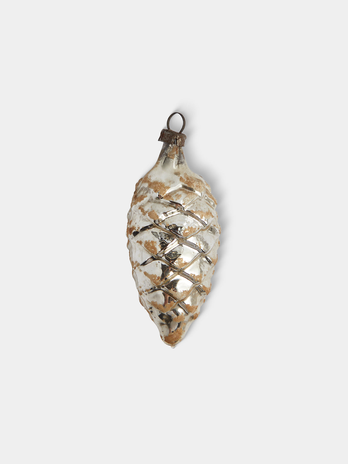 Antique and Vintage - Early-20th-Century Pinecones Glass Baubles (Set of 14) - Silver - ABASK
