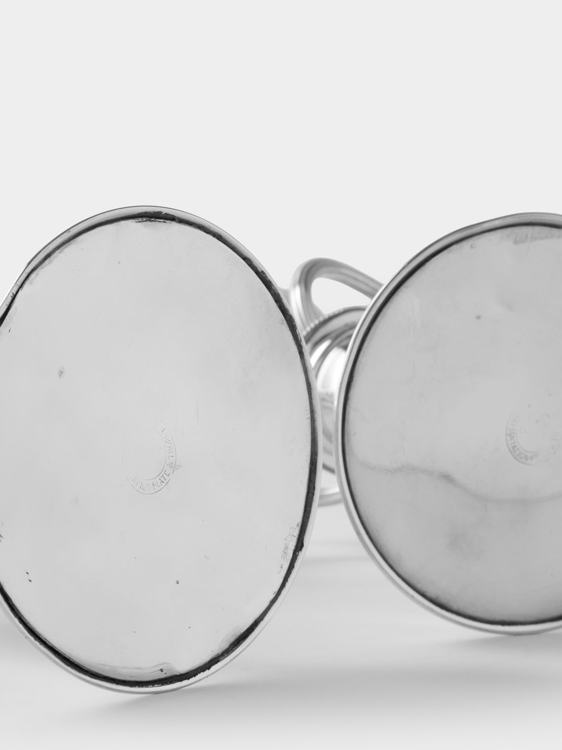 Antique and Vintage - 1940s Italian Silver-Plated Candle Holders (Set of 2) - Clear - ABASK