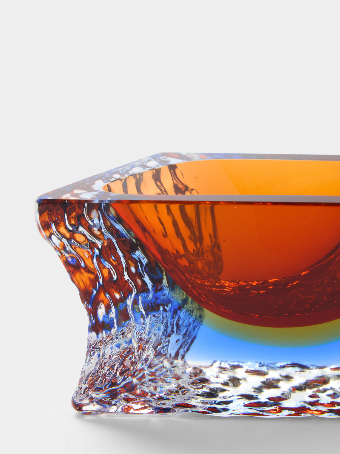 Antique and Vintage - 1970s Seguso Murano Glass Ashtray - Blue - ABASK