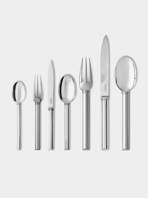 Puiforcat - Cannes Sterling Silver Cutlery (Set of 7 Pieces) - Silver - ABASK - 