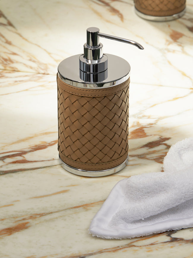 Riviere - Woven Leather Soap Dispenser -  - ABASK