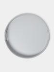 RUDI - Ginepro Leather Round Tray (16.5in/42.5cm) - White - ABASK - 