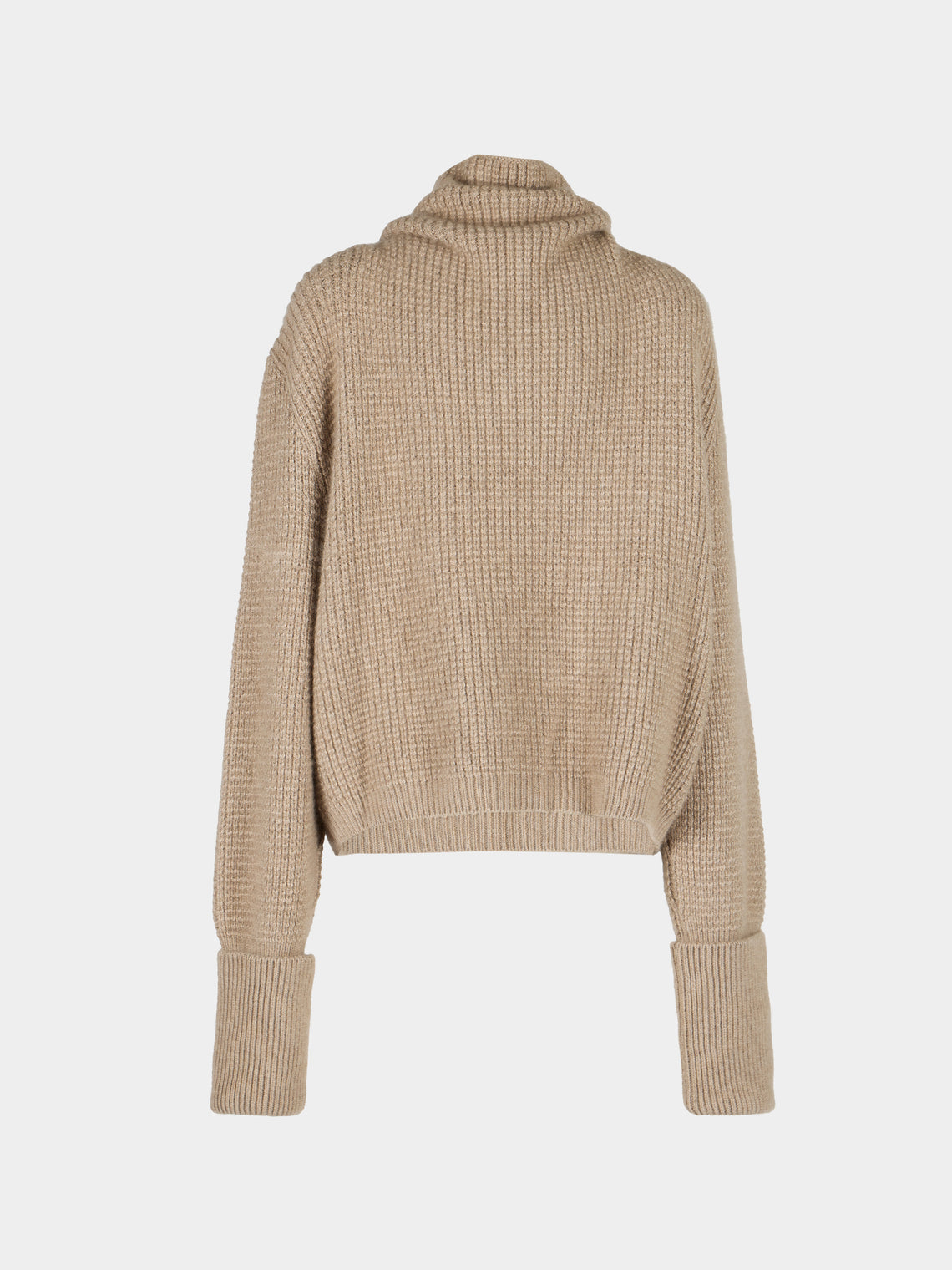 Dusan - Cashmere Mock-Neck Kimono-Sleeve Sweater | One Size - Beige - ABASK