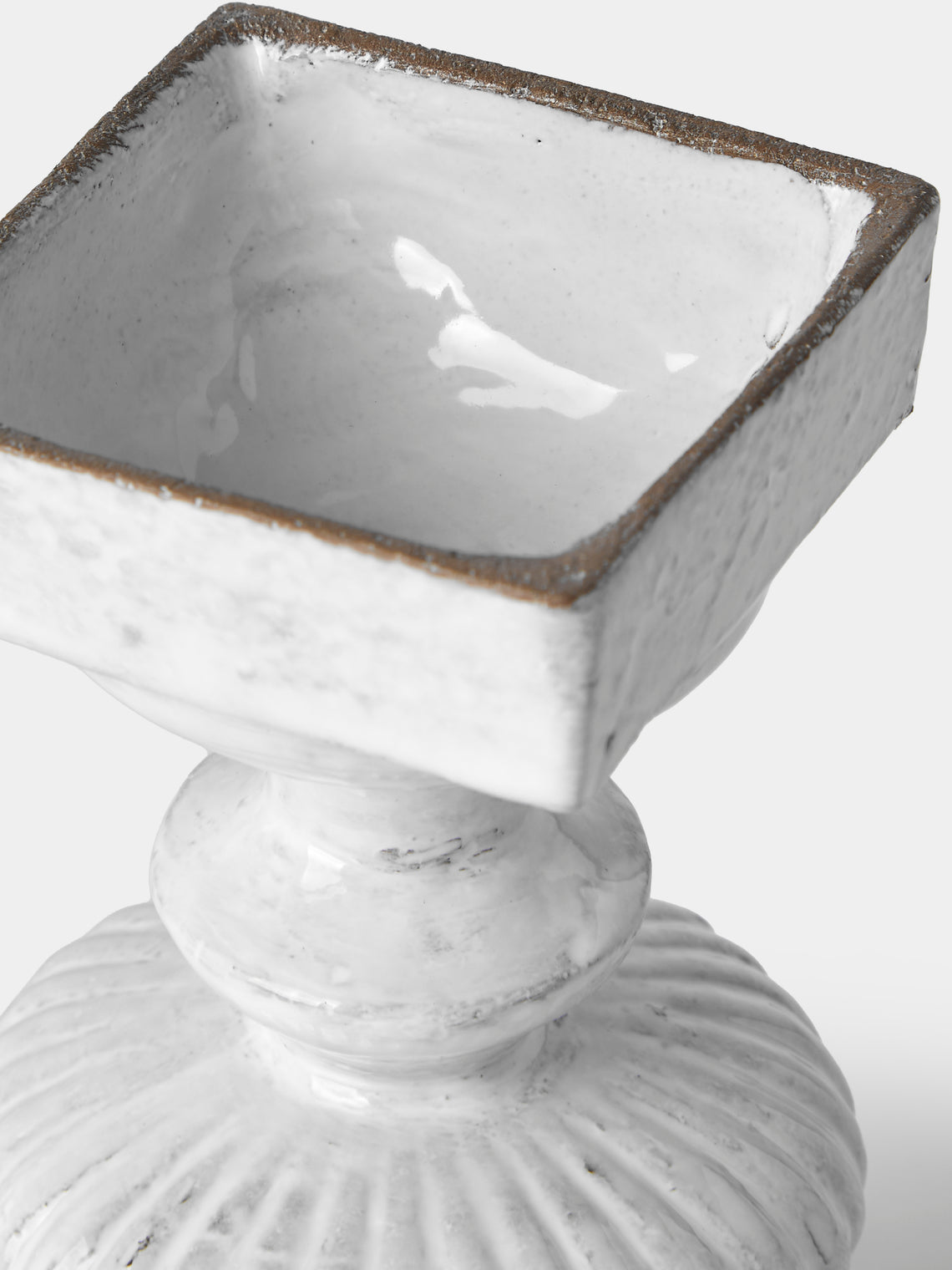 Astier de Villatte - Villa Médicis Hand-Glazed Ceramic Vase (8in/20cm) - White - ABASK