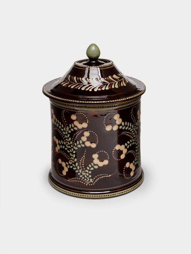 Poterie d’Évires - Flowers Hand-Painted Ceramic Large Jar -  - ABASK - 