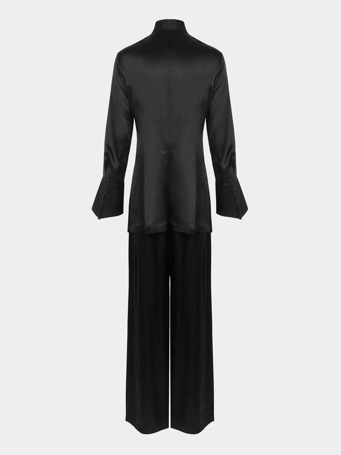 Loretta Caponi - Azalea Silk Pajama Set - Black - ABASK