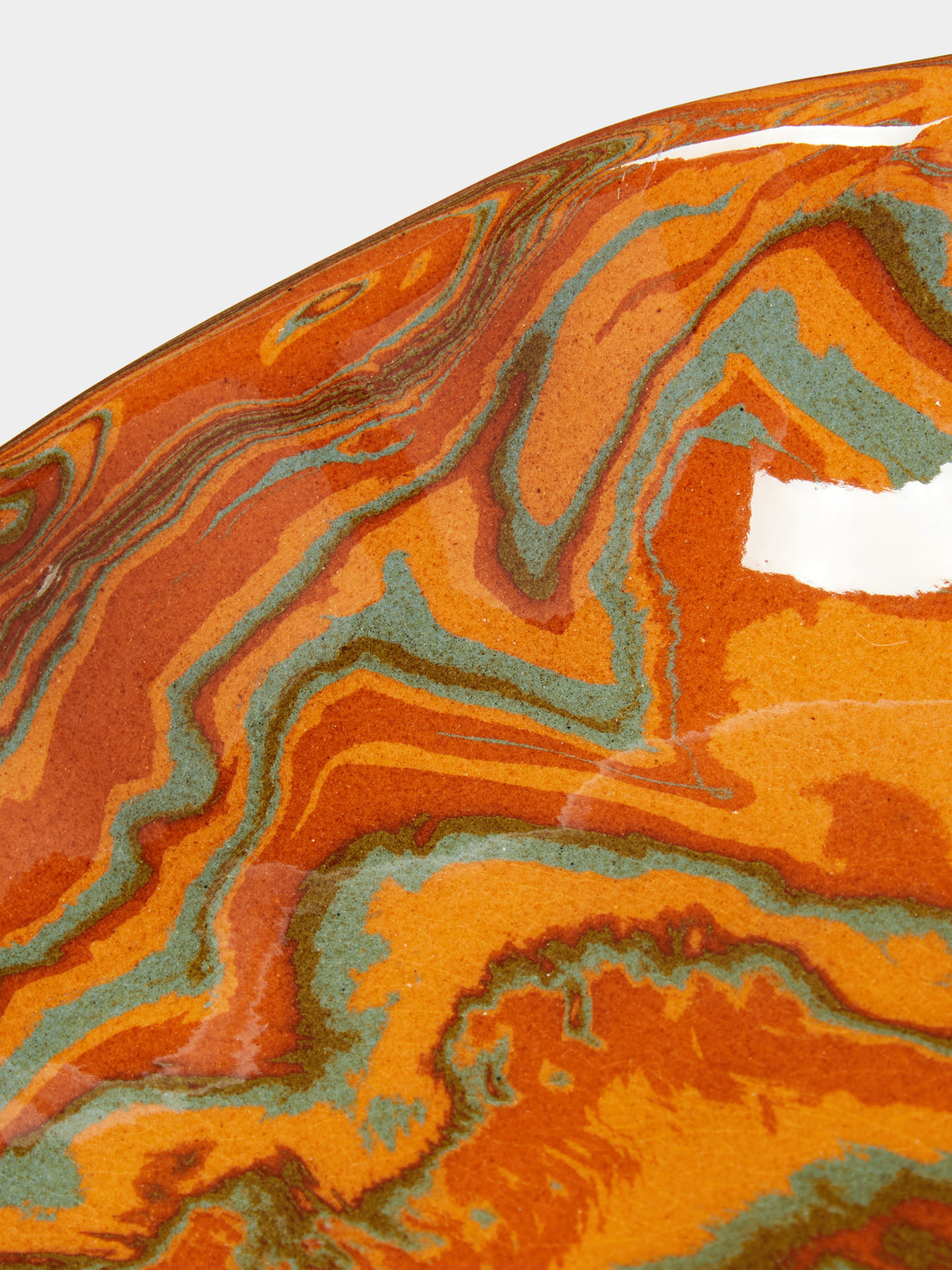 Atelier Saint-André Perrin - Marbled Ceramic Small Serving Plate -  - ABASK