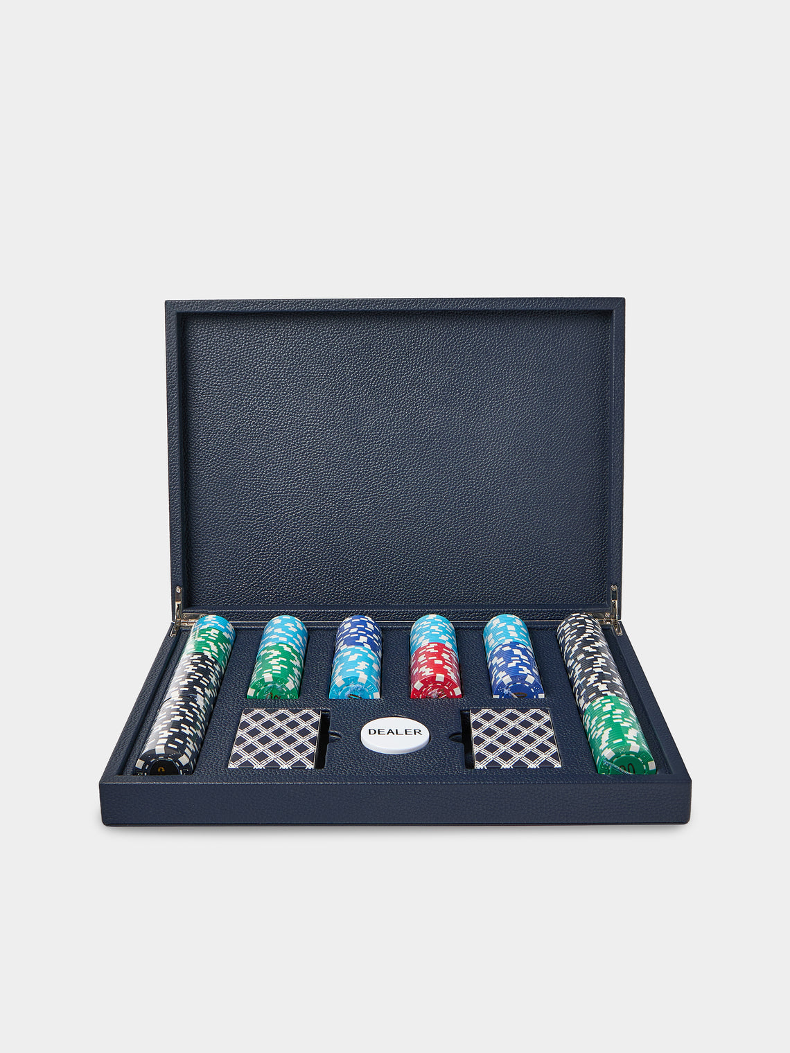 Belotier - Leather Poker Set - Navy - ABASK - 