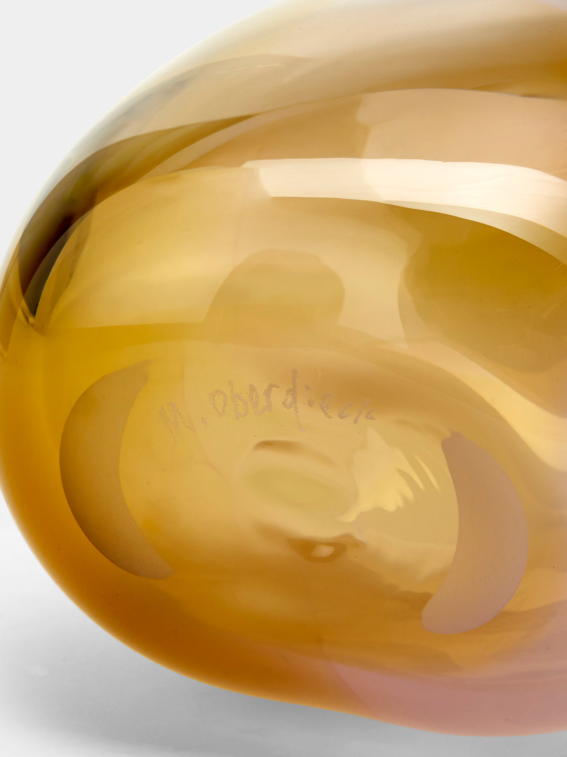 Michele Oberdieck - Heather Pod Hand-Blown Glass Bud Vase (5.5in/14cm) - Pink - ABASK