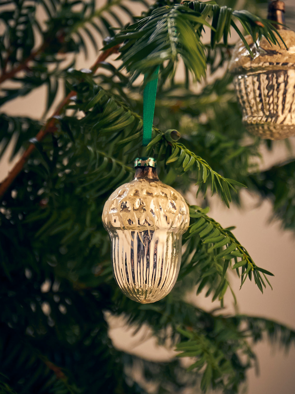 Antique and Vintage - Early-20th-Century Desserts Glass Baubles (Set of 12) - Silver - ABASK
