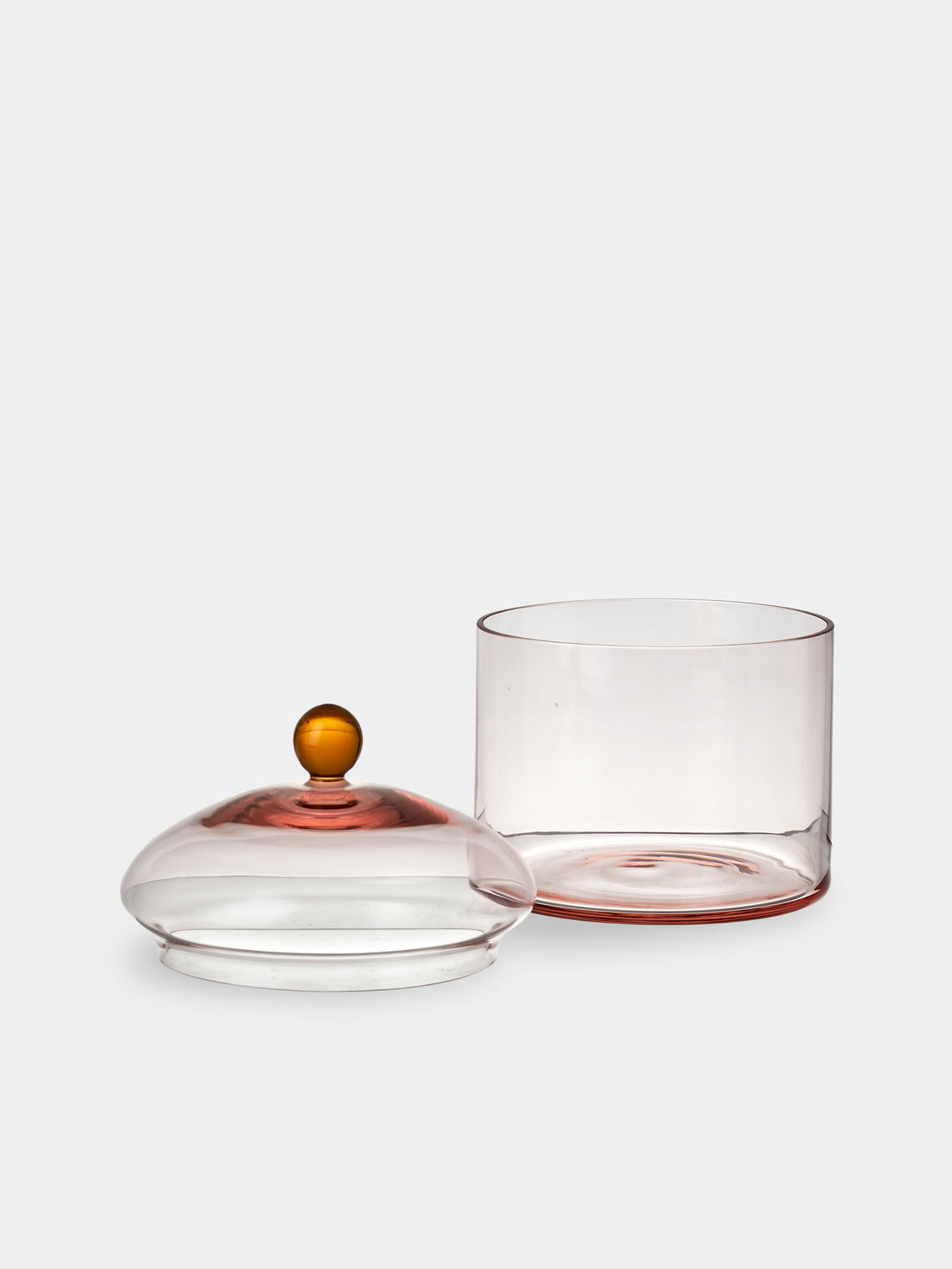 Akua Objects - Noam Hand-Blown Crystal Bonbonnière - Light Pink - ABASK