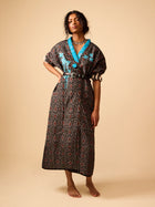 Nazzy Beglari - Women's Hand-Loomed Ikat Cotton Reversible Chapan-Style Robe | One Size - Multiple - ABASK